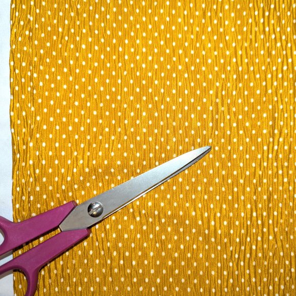 Mango | Cropped Wide Leg Polka Dot Jumpsuit in Mustard Yellow | Size Small - Picture 10 of 10